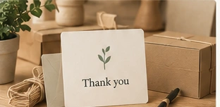 Fictional gift parcel from the sample product collection